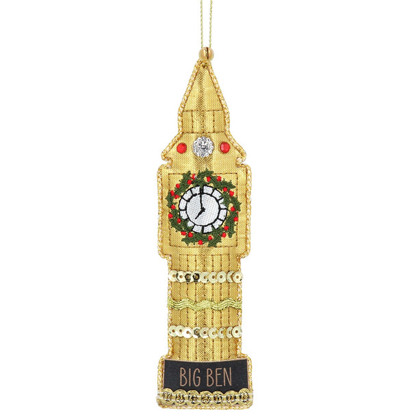 Fabric Big Ben Christmas Decoration