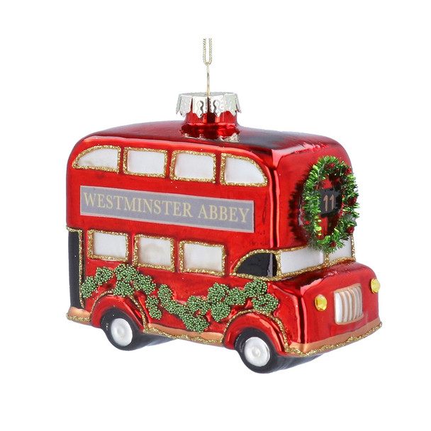 Westminster Abbey London Bus Glass Decoration