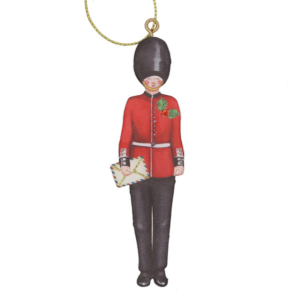 Tin London Guard Christmas Decoration