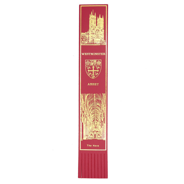 Westminster Abbey Magenta Leather Bookmark