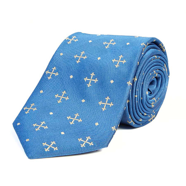 Patonce Cross Woven Silk Tie