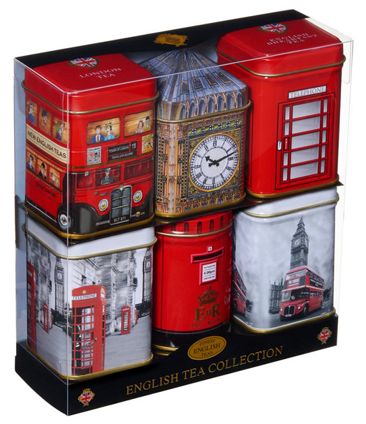 Six Mini London Tea Tins Gift Pack