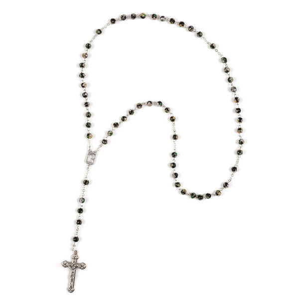 Black Cloisonne Bead Rosary