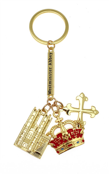 Westminster Abbey Triple Charm Keyring