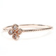 Set of 2 Quatrefoil Two-Tone Rings