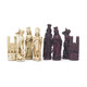 Westminster Abbey Burgundy and Ivory Chess Set