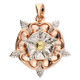 Rose Gold Plated Tudor Rose Necklace