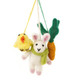 Easter Bunny Chick and Carrot Felt Decoration Set