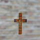 Gold Coloured Glass Crucifix