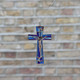 Silver and Blue Crucifix
