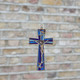 Silver and Blue Crucifix
