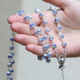 Blue Glass Filigree Rosary