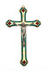 Coloured Metal Hanging Cross