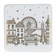 Gold London Scene Porcelain Coaster