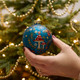 Blue Toadstools Glass Bauble Blue Toadstools Glass Bauble
