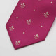Claret Fleur De Lys Silk Tie