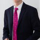 Claret Fleur De Lys Silk Tie