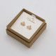 Gold Crown Pearl Stud Earrings
