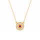 Reina Crown 24k Gold Plated Floral Pendant