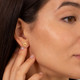 Reina Crown 24k Gold Plated Floral Earrings
