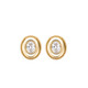 Oval 18k Gold Plated Earrings