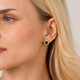 Blue Sapphire 18k Gold Plated Earrings