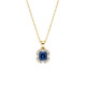 Blue Sapphire 18k Gold Plated Necklace