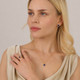 Blue Sapphire 18k Gold Plated Necklace
