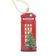 Tin London Telephone Box Christmas Decoration