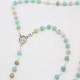 Stone Amazonite Rosary Silver Plated Crucifix