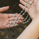 Stone Amazonite Rosary Silver Plated Crucifix