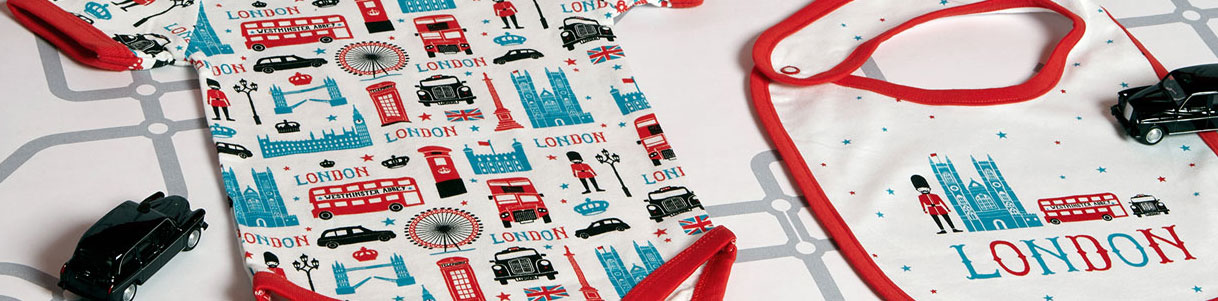 London baby grow, london baby bib