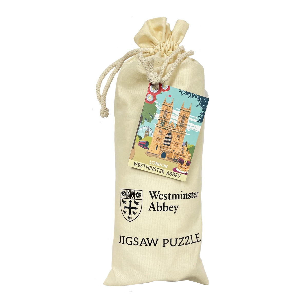 Westminster Abbey London Travel Poster Jigsaw Puzzle | Westminster