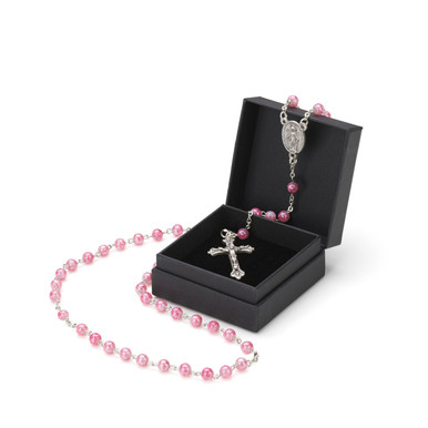 Pink Glass Rosary | Westminster Abbey Shop