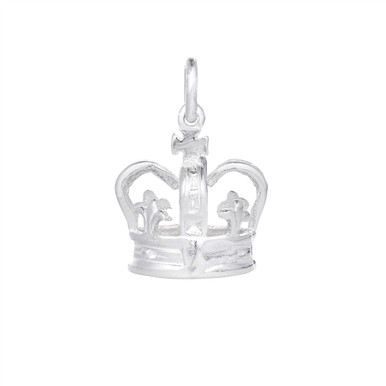 Charming Louisiana Sterling Silver Crown Charm