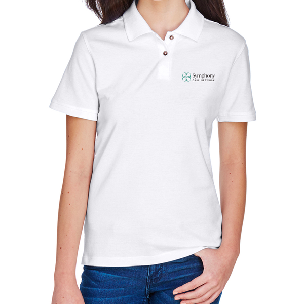 Symphony Harriton Ladies Ringspun Cotton Pique Polo