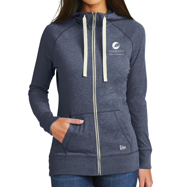 Oakmont New Era Ladies Sueded Cotton Blend Full Zip Hoodie