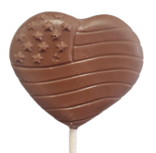 American Heart Flag Lollipop