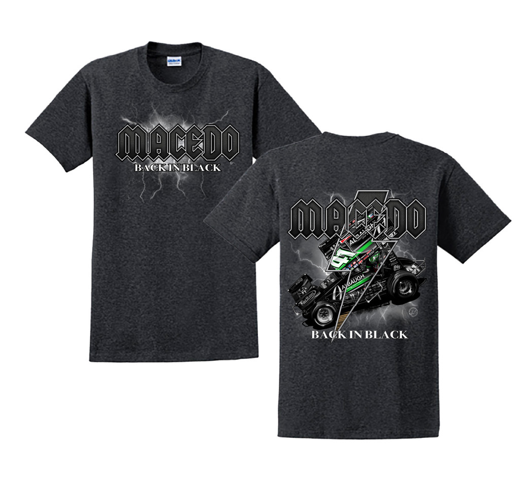 Carson Macedo Back in  Black Dark Heather Tee