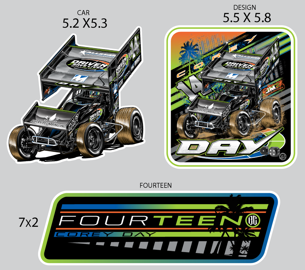 Corey Day 2024 driven decals