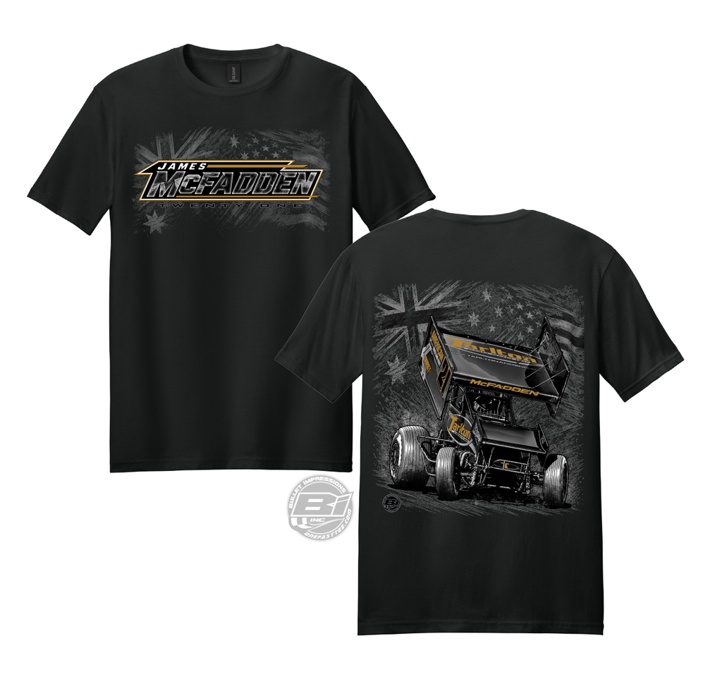 J-MAC FLAG TIME TEE- black
