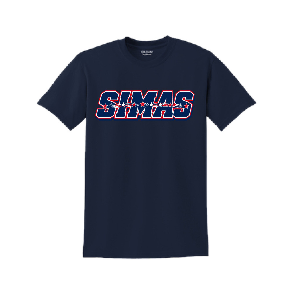 simas block tee navy