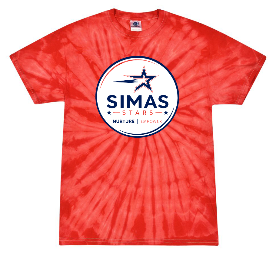 simas tye dye tee mission statement logo