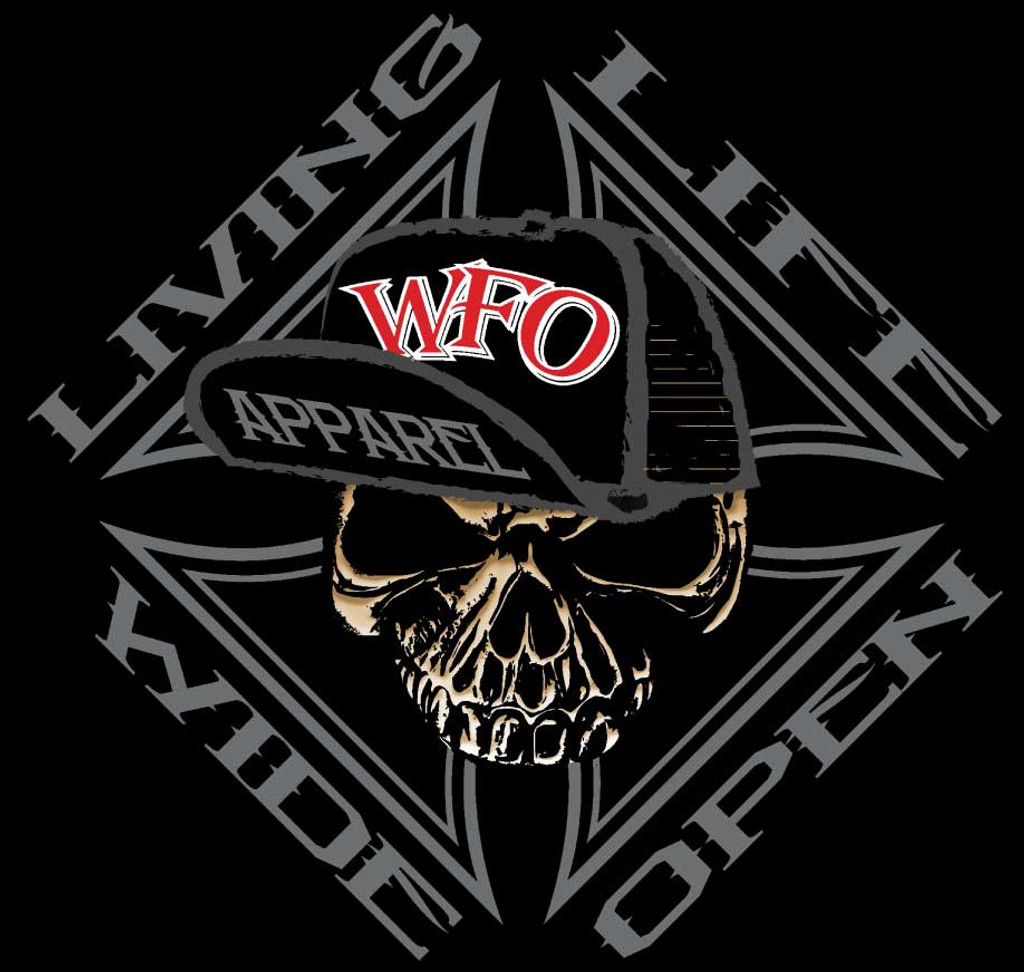 WFO - LIVIN LIFE WIDE OPEN - Black hoodie