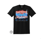 cif swim and dive 2026 black tee
