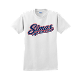 simas script tee white