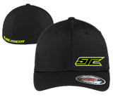  SJC BLACK FLEX FIT NYELLOW LOGO CURVED