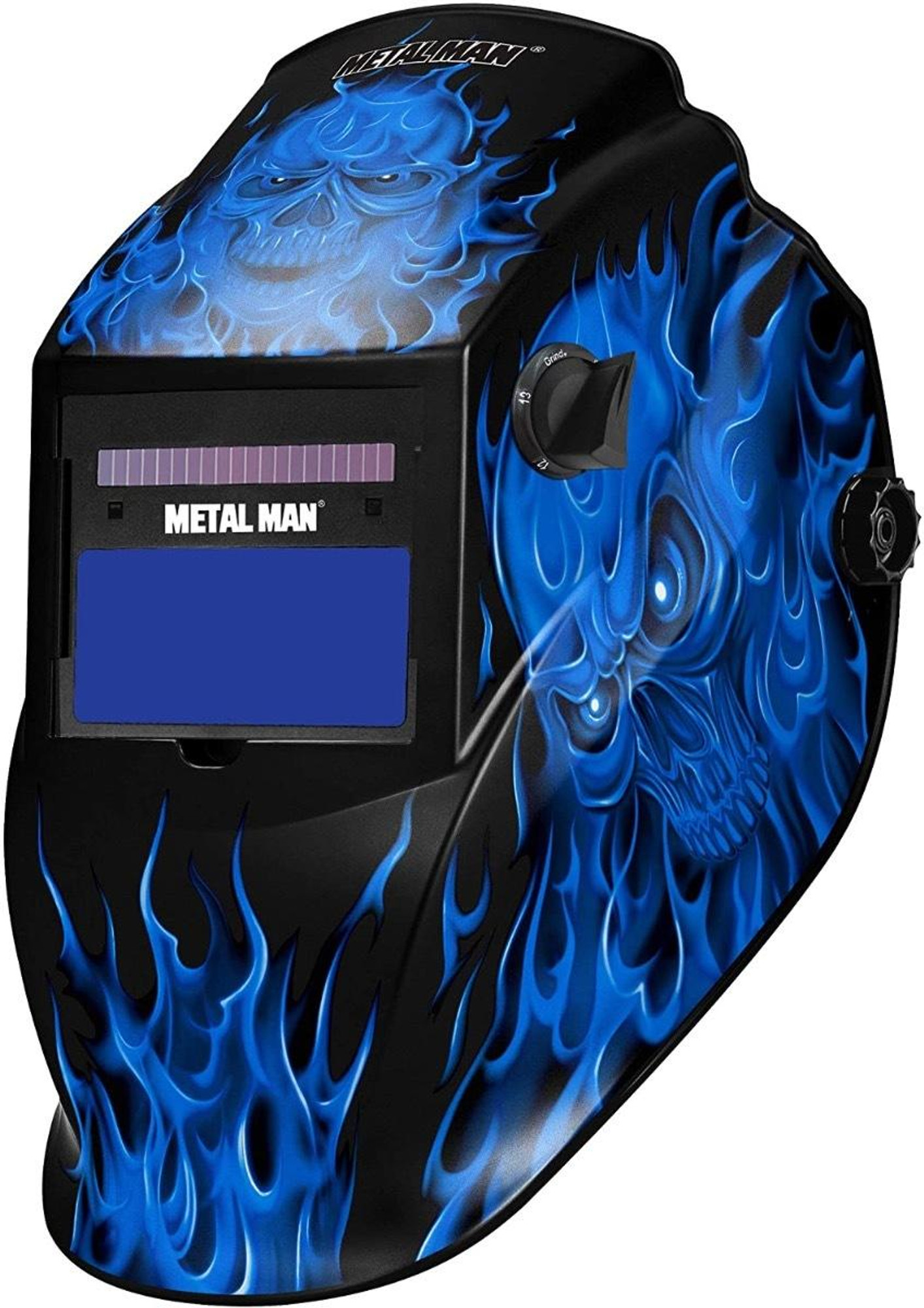 Metal Man Blue Skull Auto Darkening Welding Helmet   ASF20SGC