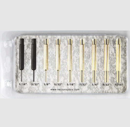 Vector Optics Gunpany 9-piece gunsmith punch kit with carry pouch