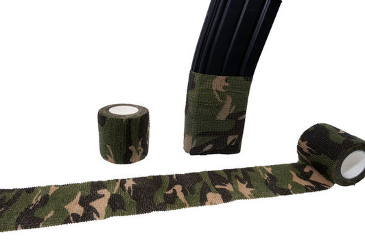 Alpha Precision Woodland camouflage wrap roll, fabric texture